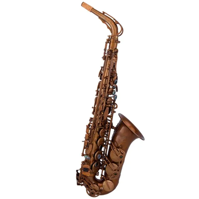 

Professional Taishan TSAS-660U Vintage Satin Brass Unlacquered Alto Saxophone Hand Engravings Eb Tone For Performance