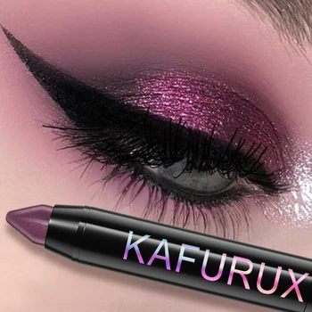 24 Colors Pearlescent Glitter Eyeshadow Eyeliner Pencil Waterproof Matte Nude Eye Shadow…