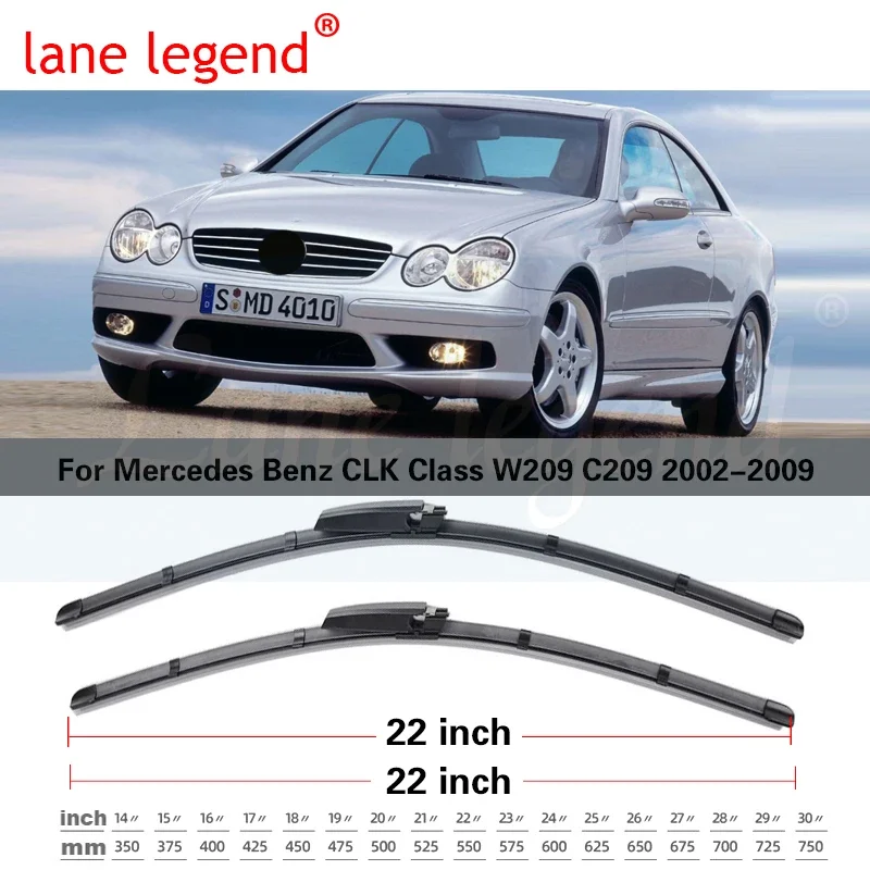 Wiper Front Wiper Blades For Mercedes Benz CLK-Class W209 C209 CLK 200 240 270 280 320 350 500 550 55 63 AMG 22\