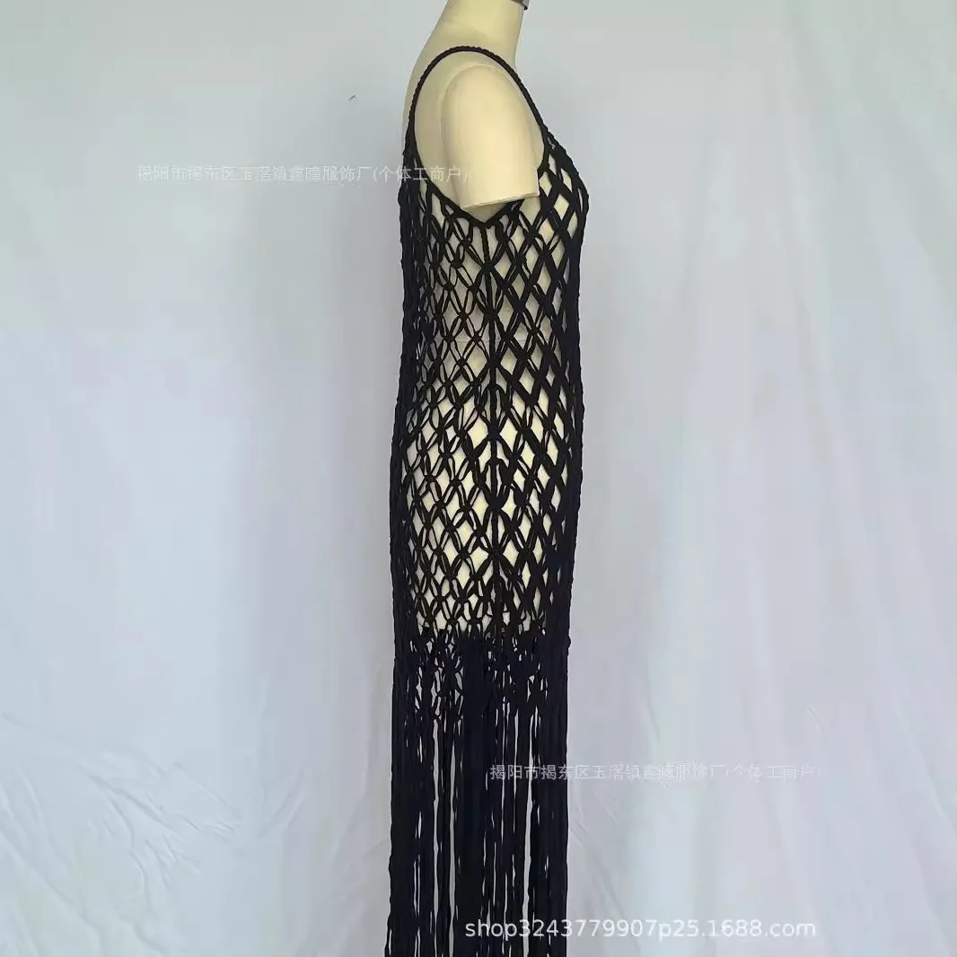 タッセル付きのハイエンドの宴会ドレス,手織り,ボヘミアンスタイル,上質なデザイン,h230625