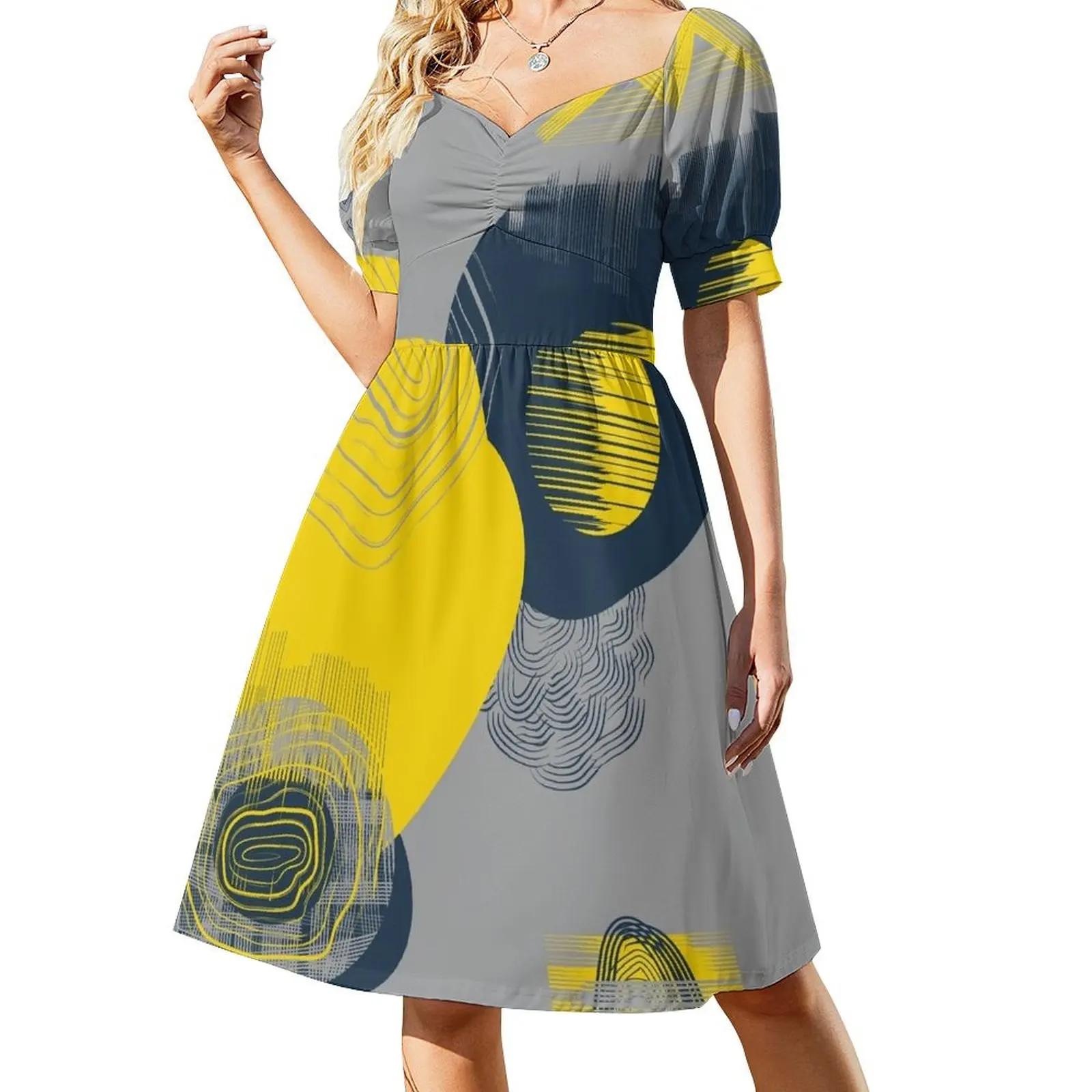 

Colour and pattern - Abstract 2 Short Sleeved Dress dresses summer woman 2025 party dresses women Dress