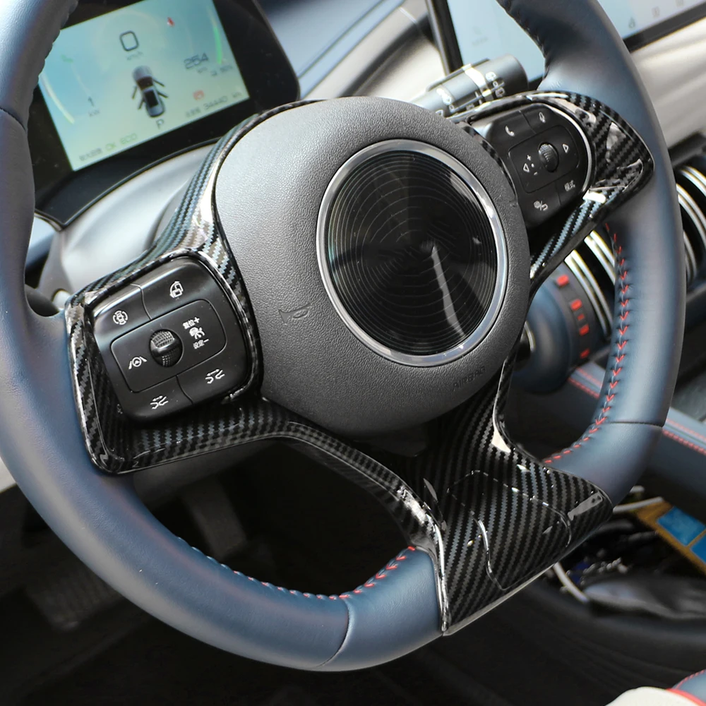 Für BYD Dolphin Mini Dolphin Surf Atto 3 Atto 3 2022 2023 2024 Auto Lenkrad Abdeckung Aufkleber Trim Innen zubehör