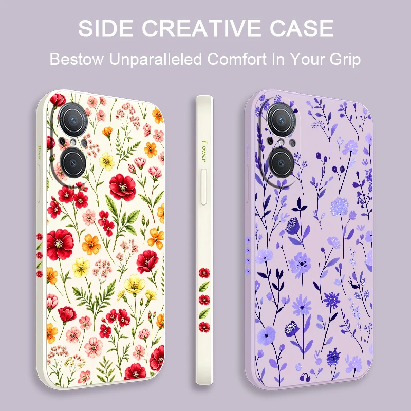 Flower Print Case For Huawei Y9 Prime Y7 Pro 2019 Y7A Y9S Nova 6 9 SE 8i 5T 3i P20 P30 P40 Lite E P Smart Z Plus Silicone covers - view 2