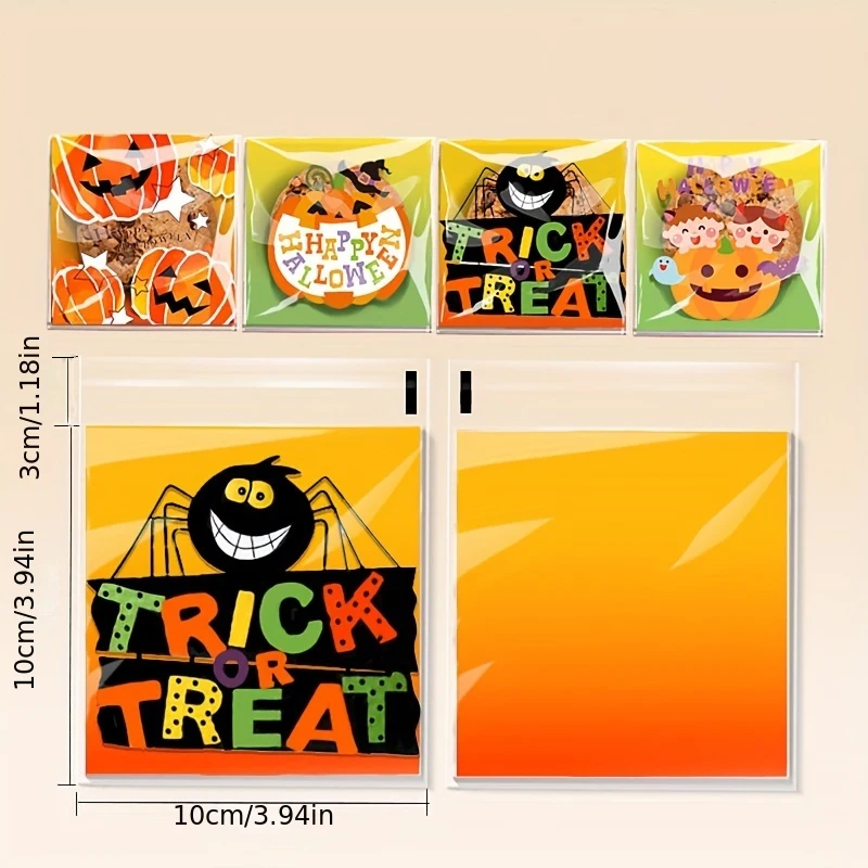 50pcs Halloween Candy Packaging Bags