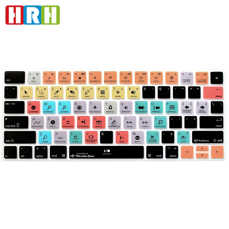 Serato DJ Traktor Pro 2/ Kontrol S4 VIM Shortcuts Keyboard Covers  US Layout Silicone Skin for Apple Magic MLA22B/A