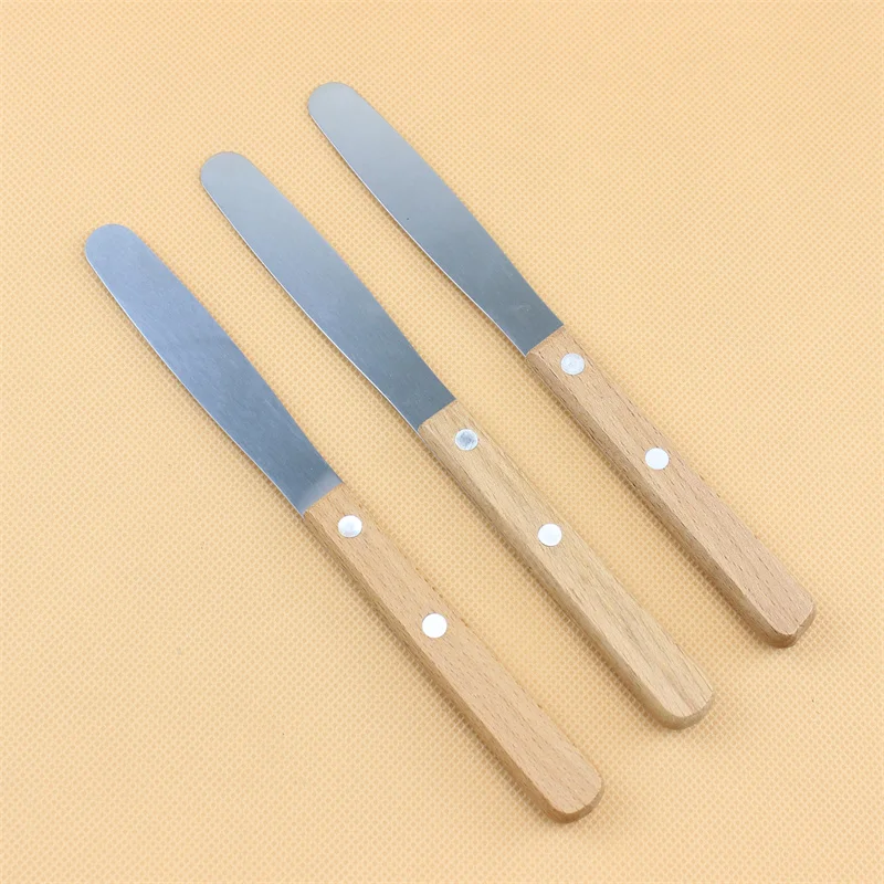 Dental spatula Gypsum wooden handle knife metal spatula plaster mixing knife Plaster Knives and Plaster Spatulas for Dental Lab