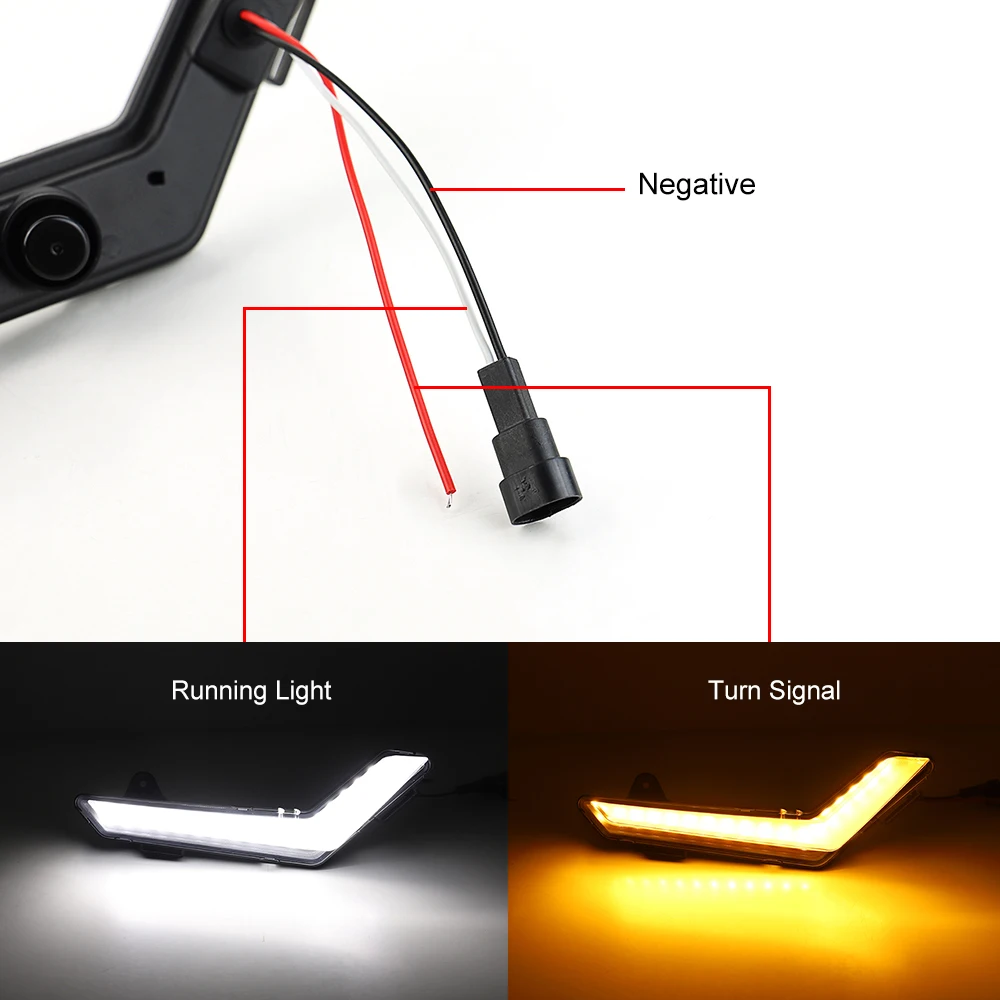 for Can-Am Defender & Defender Max 2020+ / Commander Max 2021+ LED Turn Signal Light Front Signature Lights
