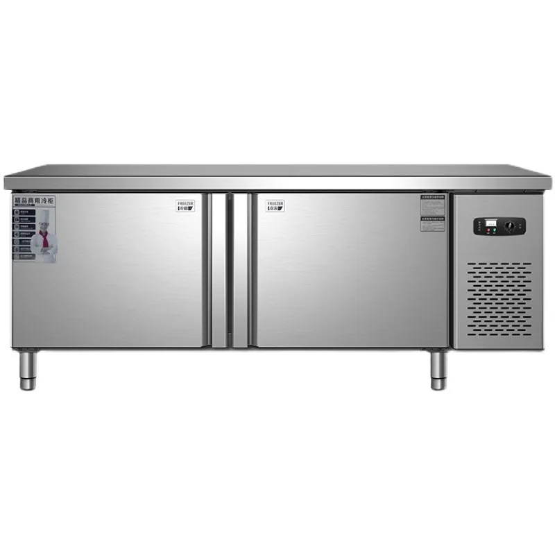 

Stainless steel fresh-keeping refrigerated freezer Commercial kitchen refrigeration equipment Freezing console Large capacity