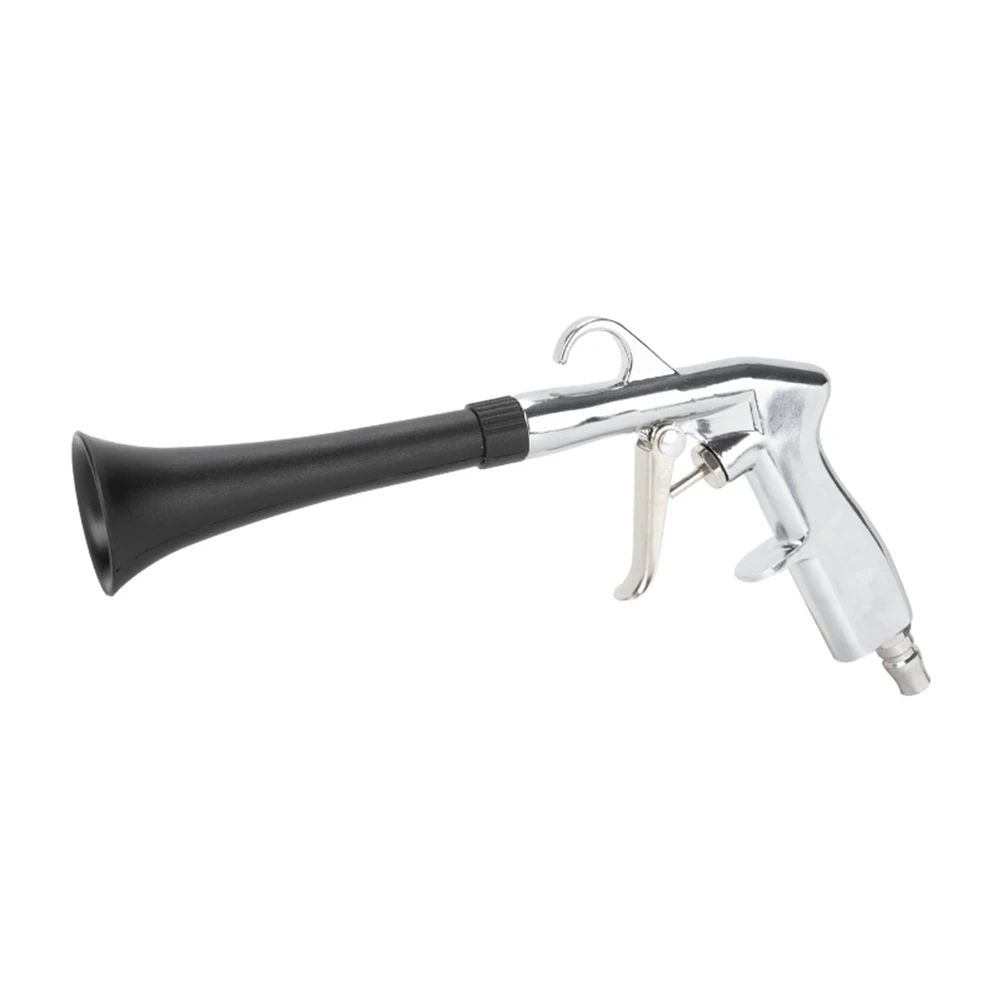 Aluminum Pneumatic Air Blow Pistol 6-9.2 Bar High Pressure Dust Remover With Nozzle For Car Interior Electronics Cleaning