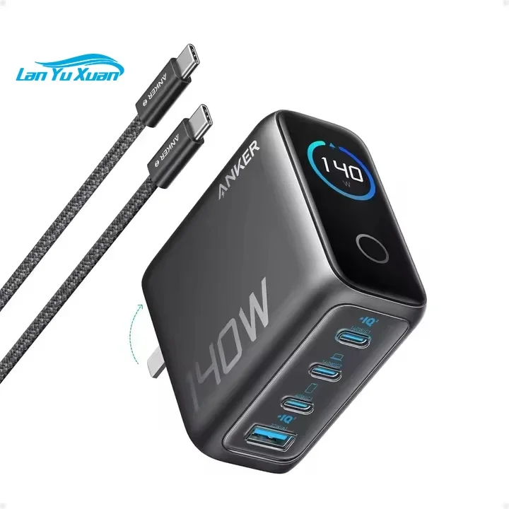Anker ZOLO 140W GaN 4-Port Charger, PD 3.1 PPS Fast Charging Block with USB-C Cable for Laptop, MacBook, iPhone, Samsung, iPad view 3