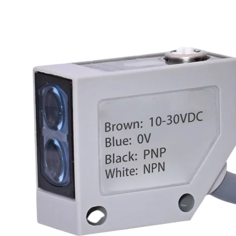 Diffuse Reflection Infrared Photoelectric Switch 15cm Sensing Distance NPN & PNP Dual Output Square Proximity Sensor