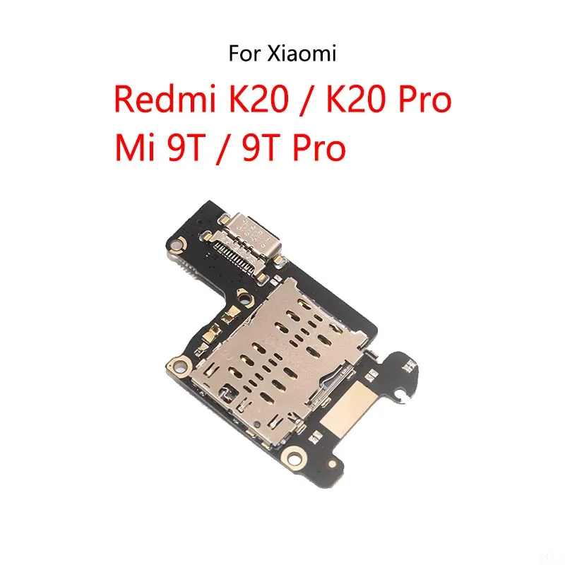 USB Charging Dock Connector Port Socket Jack Charge Board SIM Card Tray Slot Flex Cable For Xiaomi Redmi K20 Pro / Mi 9T Pro