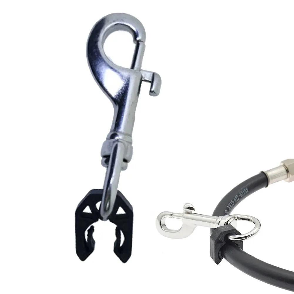 Diving Quick Release Pipe with Clip Hose Holder Clip BCD Hose Second Stage Fixed Hook Pressure Gage Hanging Parts Hose Buckle