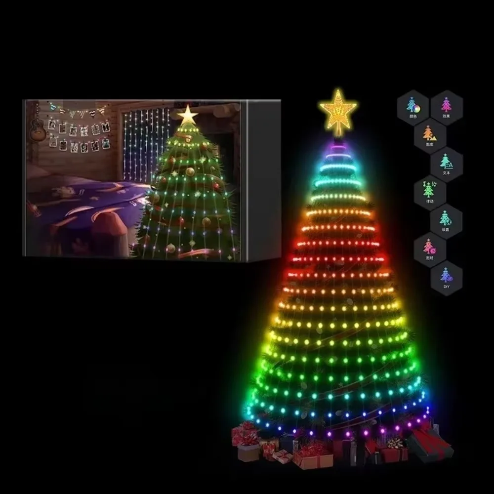Color Changing Christmas LED String Lights Smart RGB APP Remote Control Waterproof for Tree Indoor Decor