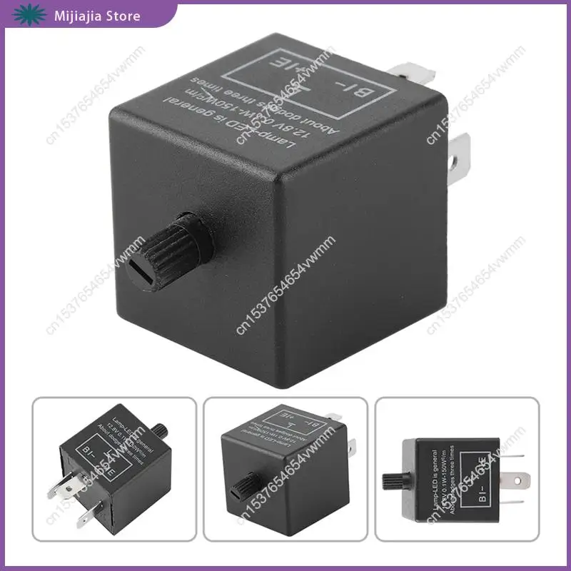 1 قطعة العالمي 12 فولت 3 دبوس CF14 دراجة نارية LED المتعري الوامض التتابع الأسود السيارات بدوره مصباح إشارة التتابع دراجة نارية التبديل S