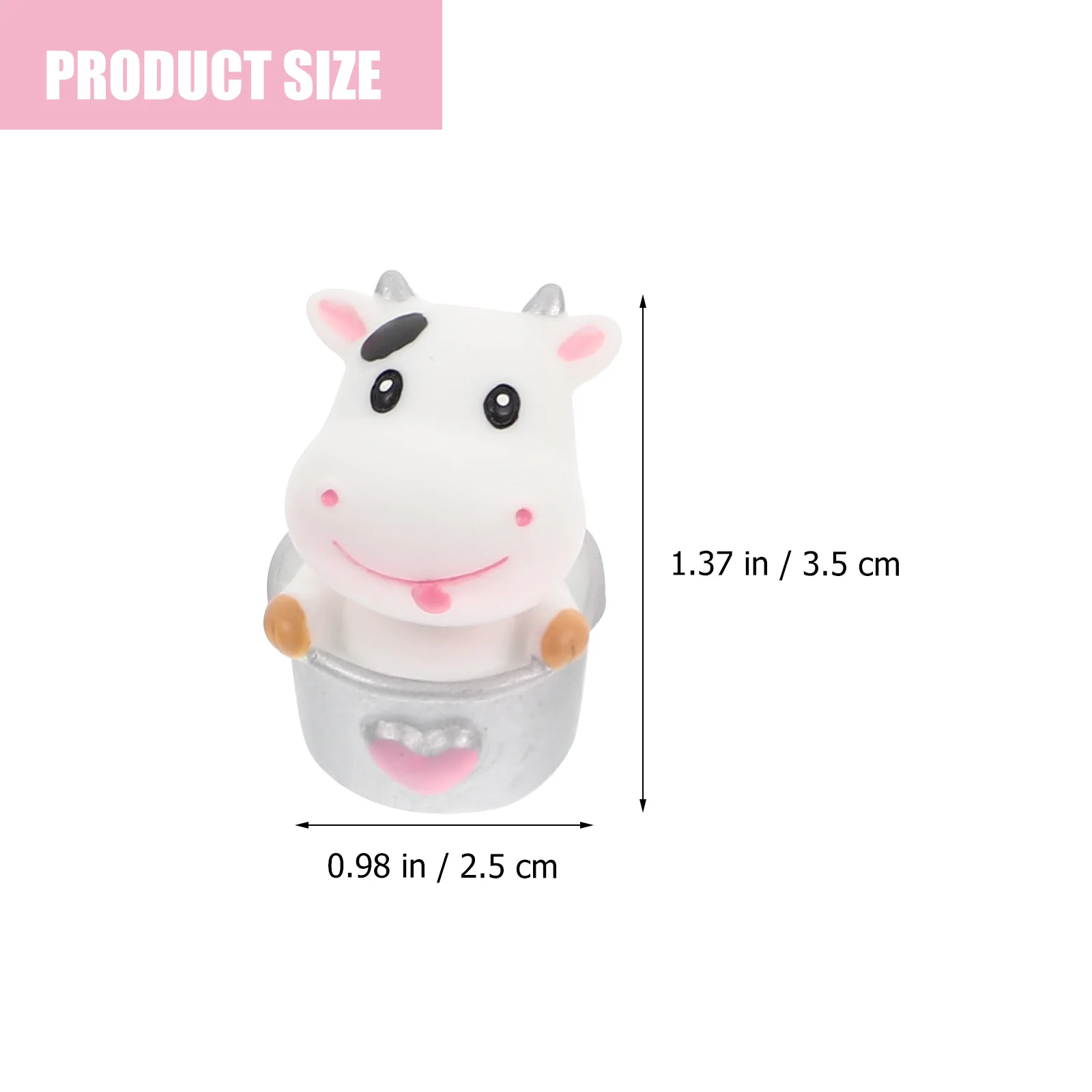 

8Pcs Miniature Cow Resin Cartoon Decorations Lawn Garden Micro Landscape Tiny Animal Ornaments Miniature Dairy Cow Figurines