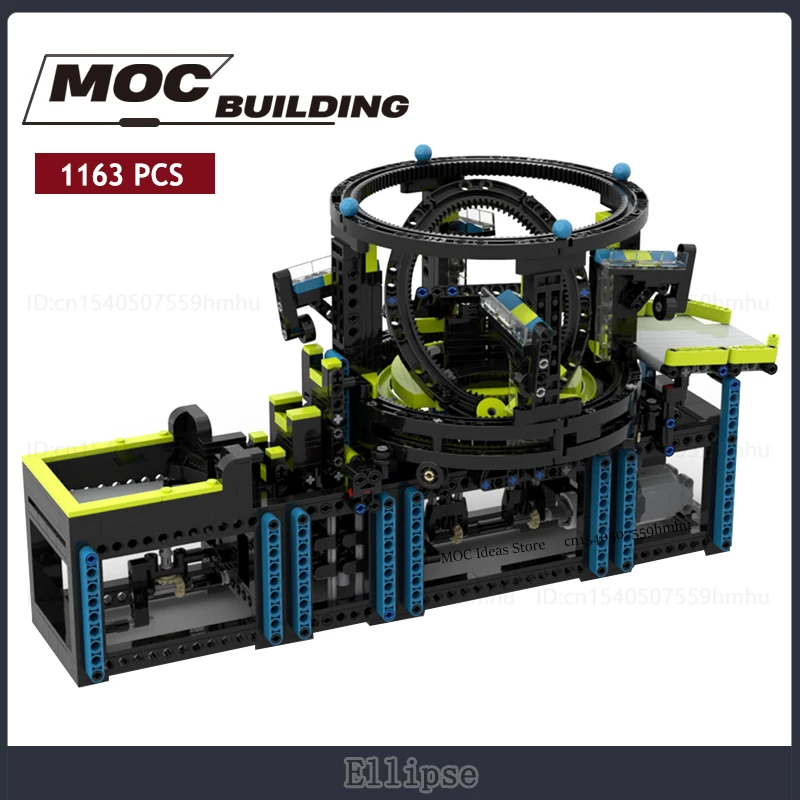 MOC Building Blocks GBC Module Ellipse Model Sports Ball Motor Machine Technology Bricks DIY Assembly Toys Creative Display Gift