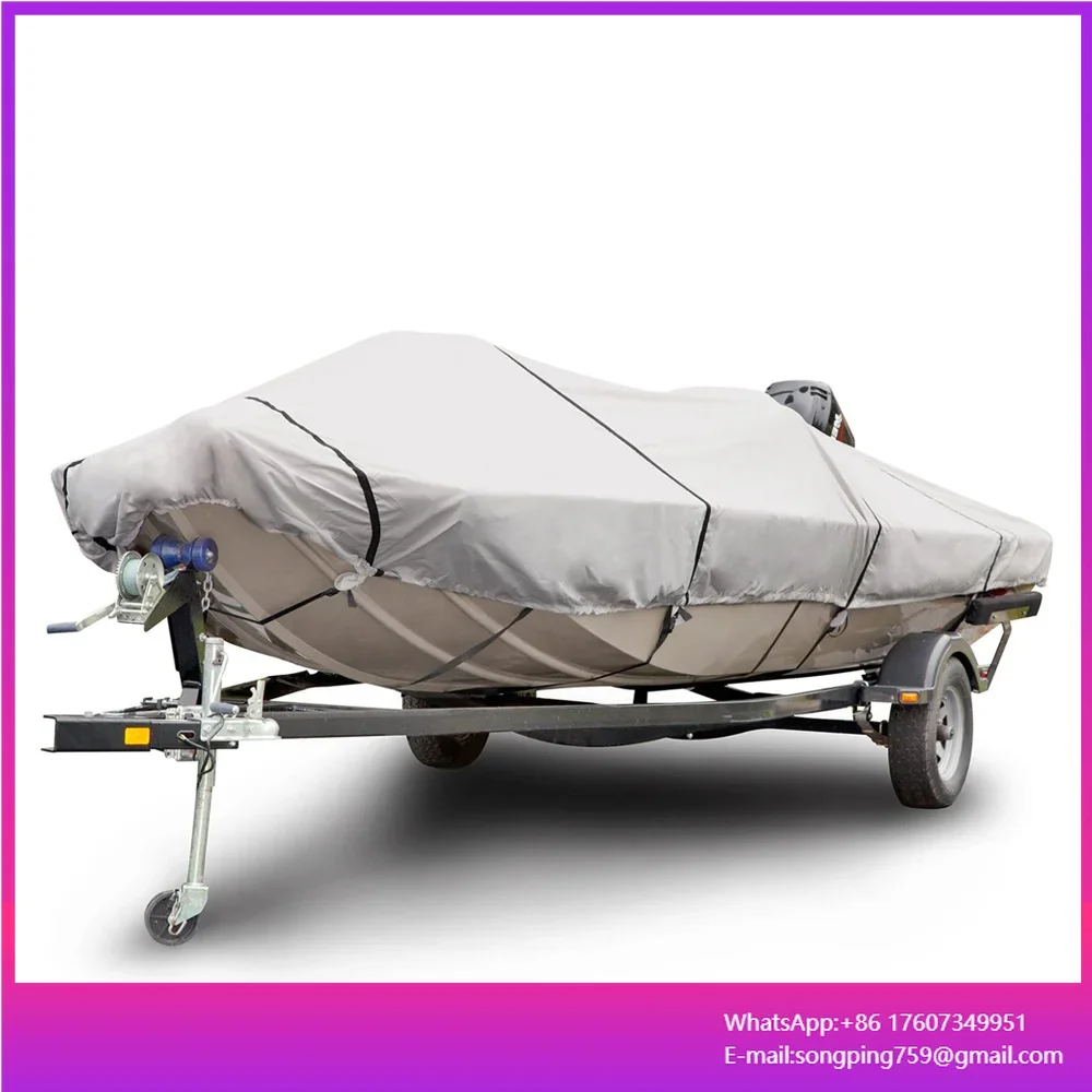Best Price Outdoor Waterproof Boat Cover in Black, Silver, Blue, Red and Customized, 210d, 300d, 420d, 600d Oxford Fabrics Made