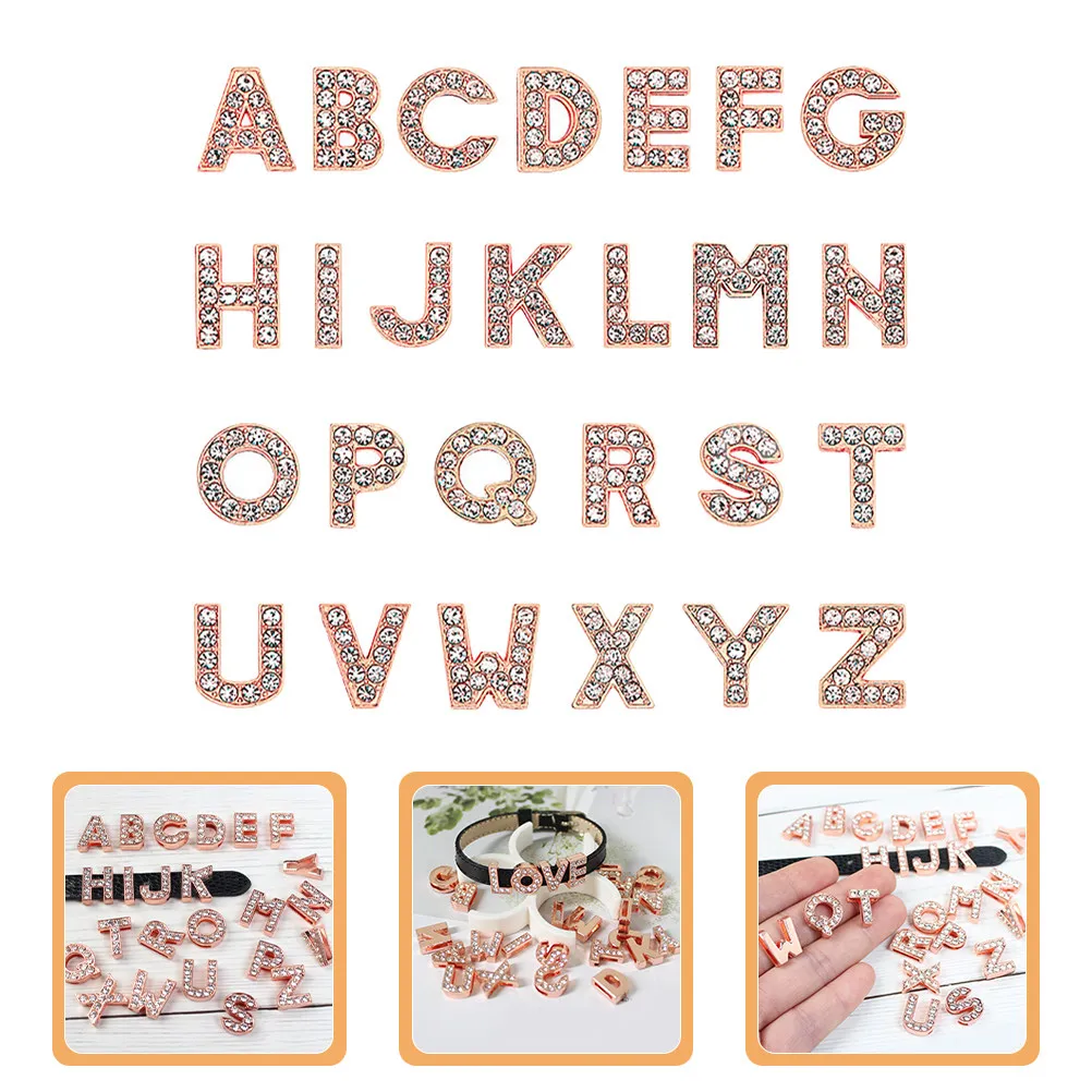 

26Pcs Alloy Letter Charms for Jewelry Making DIY Bracelet Necklace Pendants English Alphabet Beads Decorative Accessories