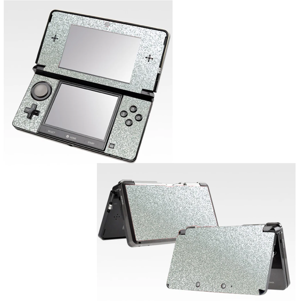 

Shining Silver Bling Glitter Vinyl Skin Sticker Protector for Nintendo 3DSkins Stickers