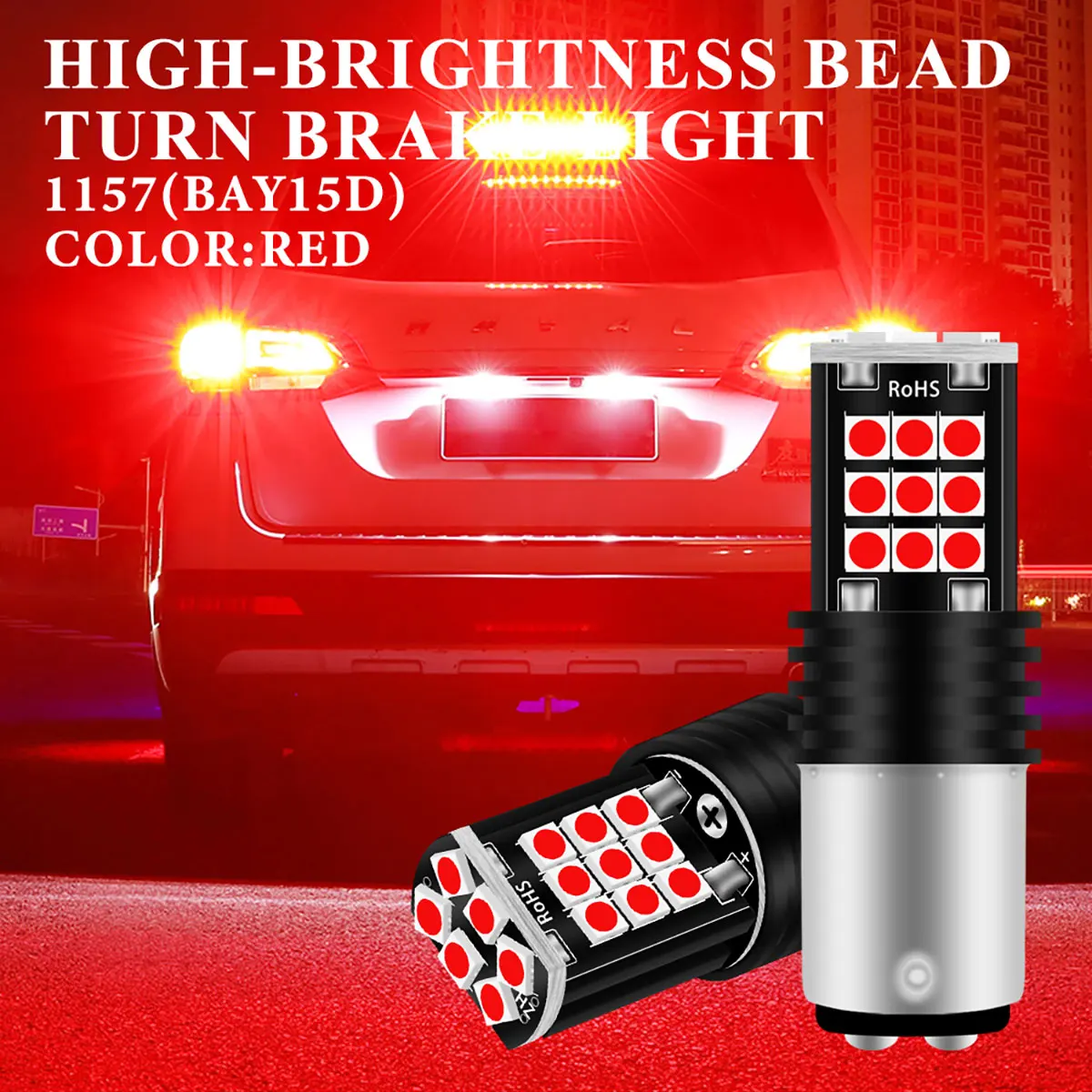 2pcs 1157 bay15d led Motorcycle Brake taillights Strobe lamp Warning signal lights moto 1157 LED Brake light flashing stoplight