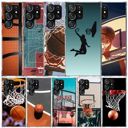 Basketball Basket Sports Phone Case For Samsung Galaxy S24 S25 Edge S26 Ultra S22 S23 Plus S21 + S20 FE Soft TPU Back Cover Gala