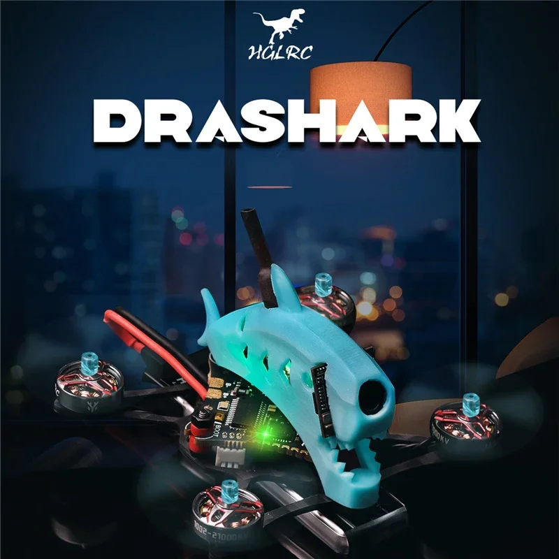 HGLRC Drashark 1.6inch Toothpick Quad ZEUS5 ES24 1S 5A AIO F411 200mW 1002 21000KV 1S