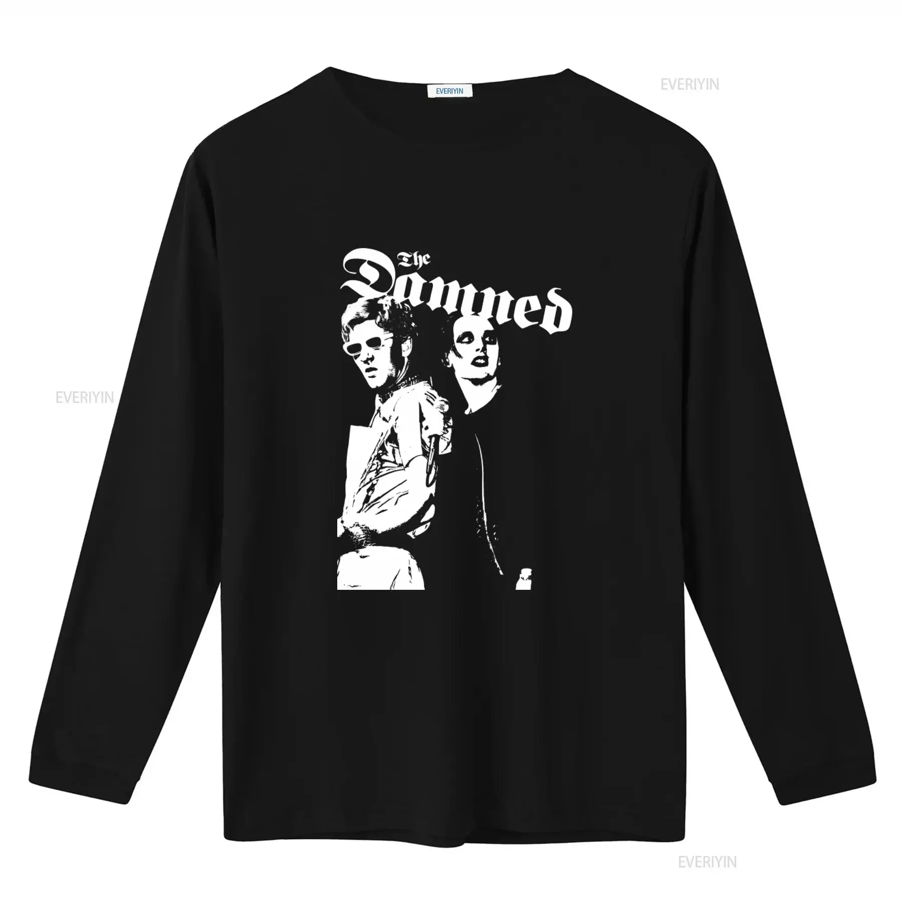 Vintage The Damned Music Band T Shirt Rock Style for Fans vintage Washed Versatile Stylish Breathable Top For Everyday Wear