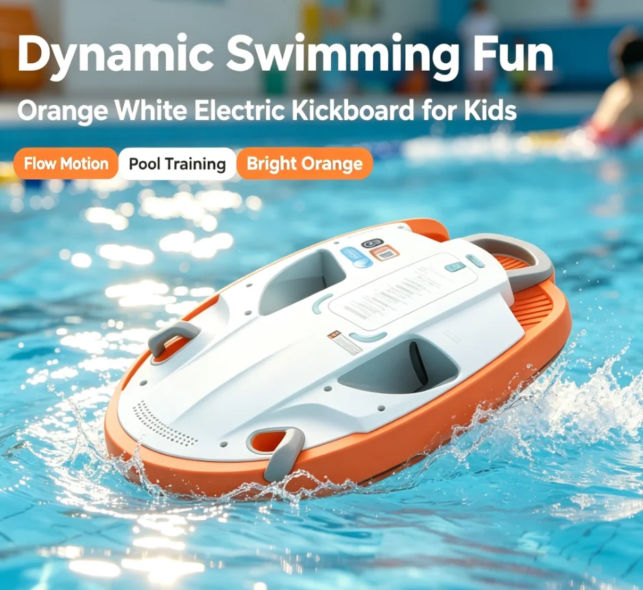 Portable Electric Swimming Training Kickboard Rechargeable Motorized Float Board for Kids Beginner Pool and Beach Water Activity
