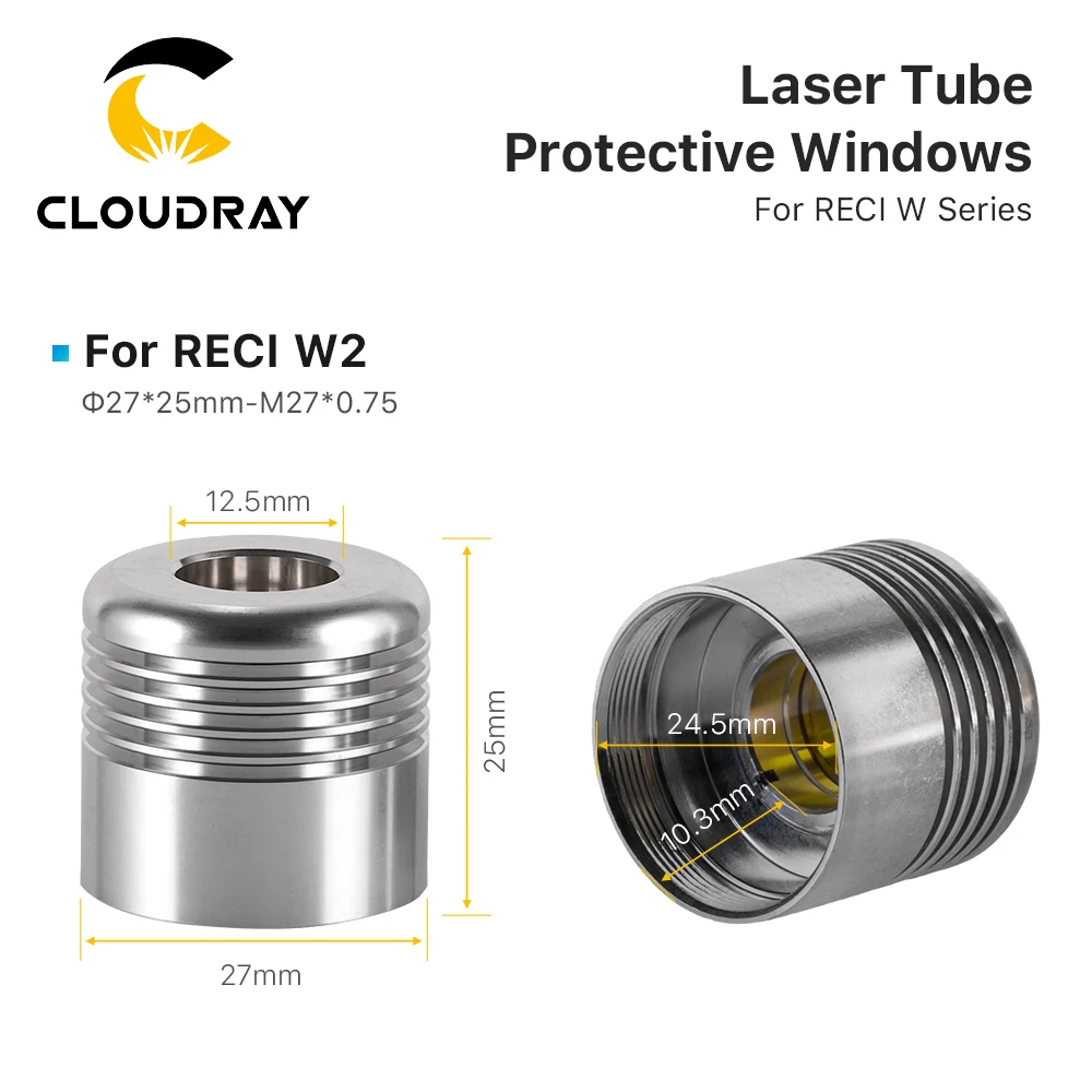 Rura laserowa Cloudray Co2 okna ochronne RECI z serii T laserowe akcesoria ochronne do serii RECI rura laserowa — zdjęcie 5