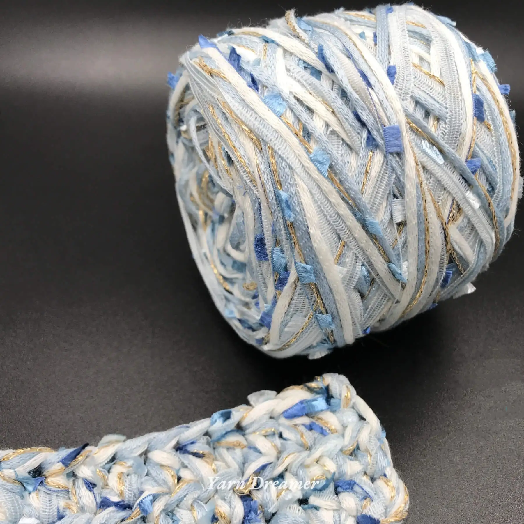 

Luxury Tweed Style Textured Yarn for Crochet Bag Gold Glitter Marled Fancy Chunky Yarn for Knitting Yarns Blue Beige Pink