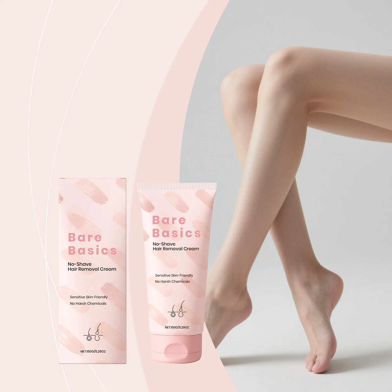 No Shave Hair Removal Cream Avocado Cutter Sensitive Skin Friendly Smooth Soothing Gentle Moisturizing Body Hair Removal Cream