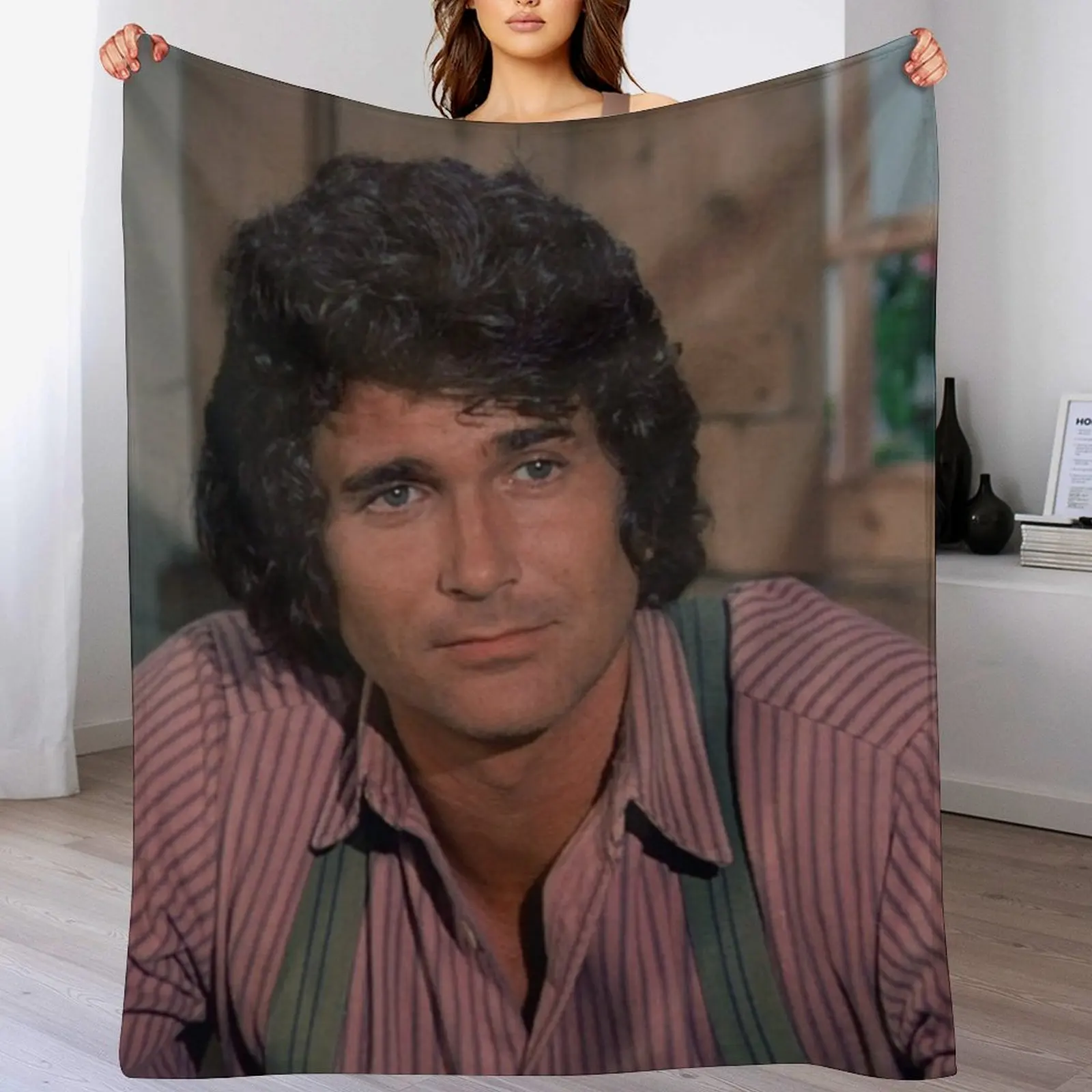 

Charles ingalls Throw Blanket Soft Comfort Blanket for Reading Watching TV