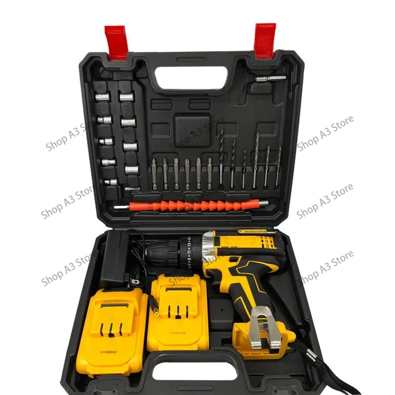 21V Lithium-Ion Drill Set: Multifunctional Cordless Kit – Hand Drill, Impact Drill for Home Use (Rechargeable)