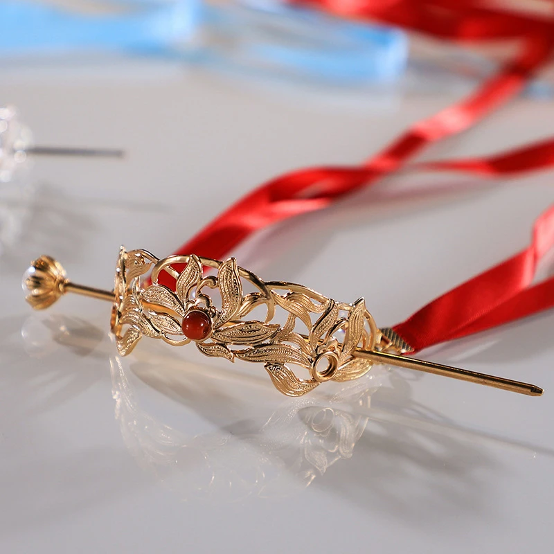 

New Antiquity Chinese Style Women's Pendant Long Tassels Headband Cos Performance Hair Stick Hair Accessories