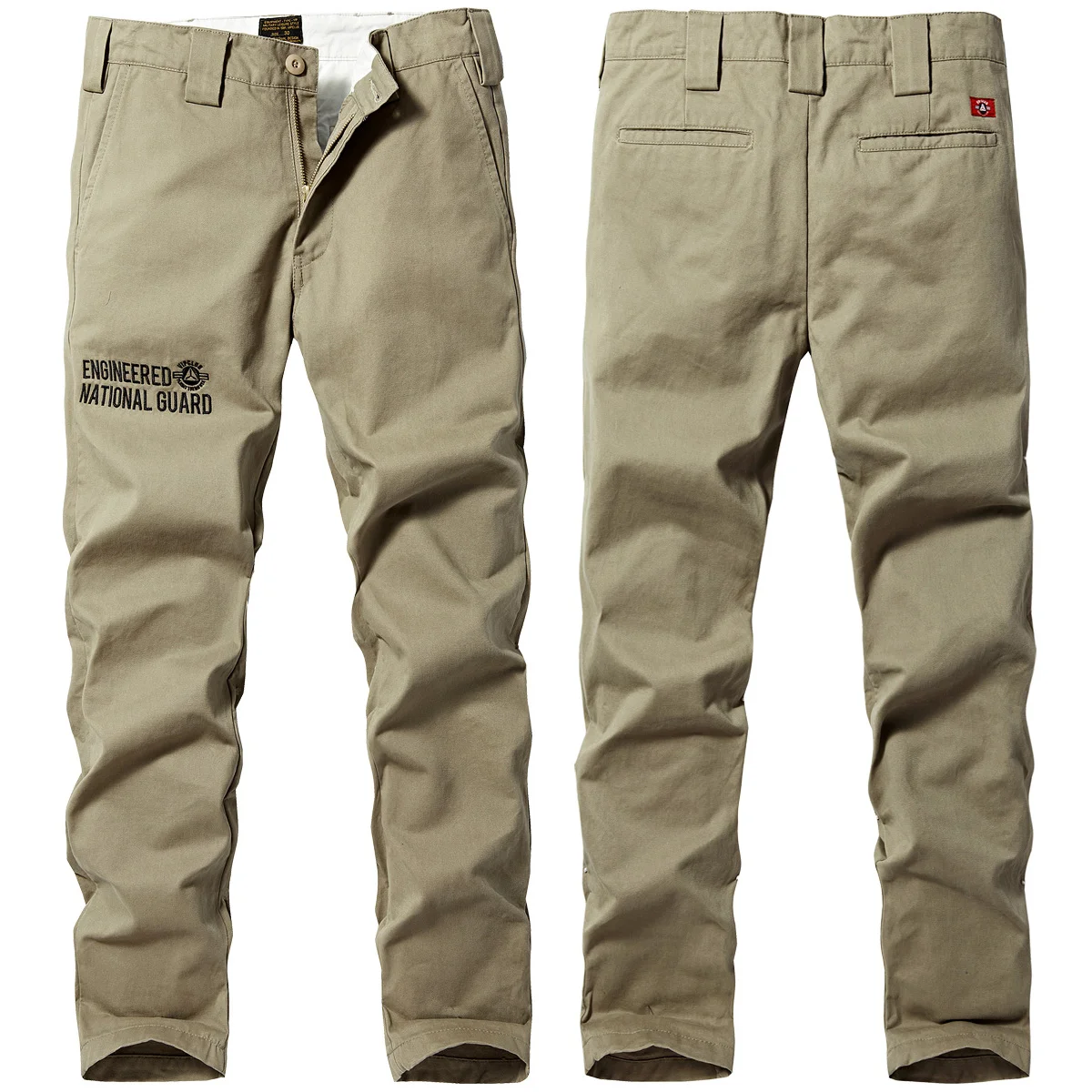 

VIP Men's Cotton Work Trousers Straight Leg Loose Fit Casual Pants Faionable Long Trousers Spring Autumn New Arrival