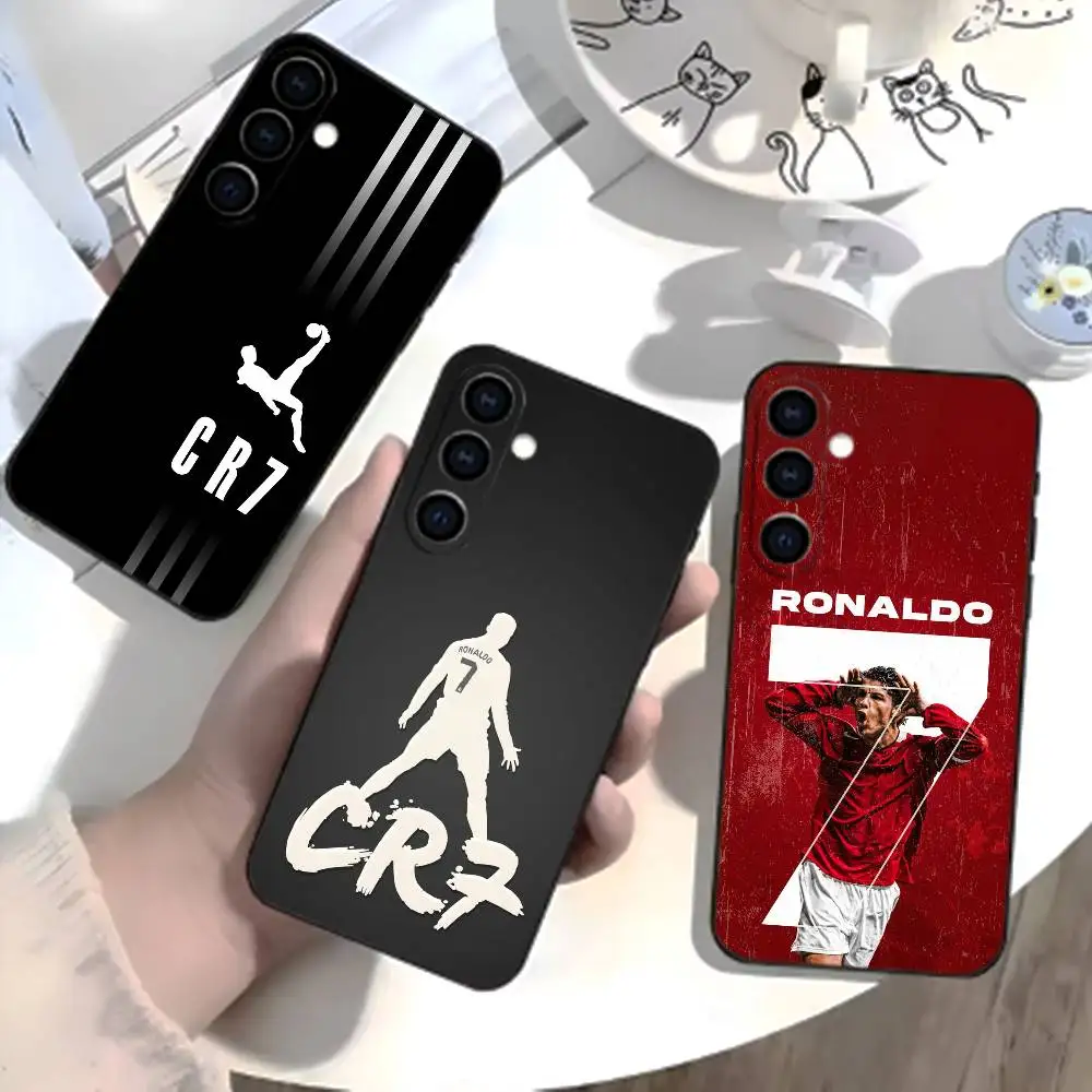 Sports Star CR7 F-Cristiano R-Ronaldo Phone Case For Samsung Galaxy A73,21,22,32,71,53,52,51,80,5G Soft Black Cover