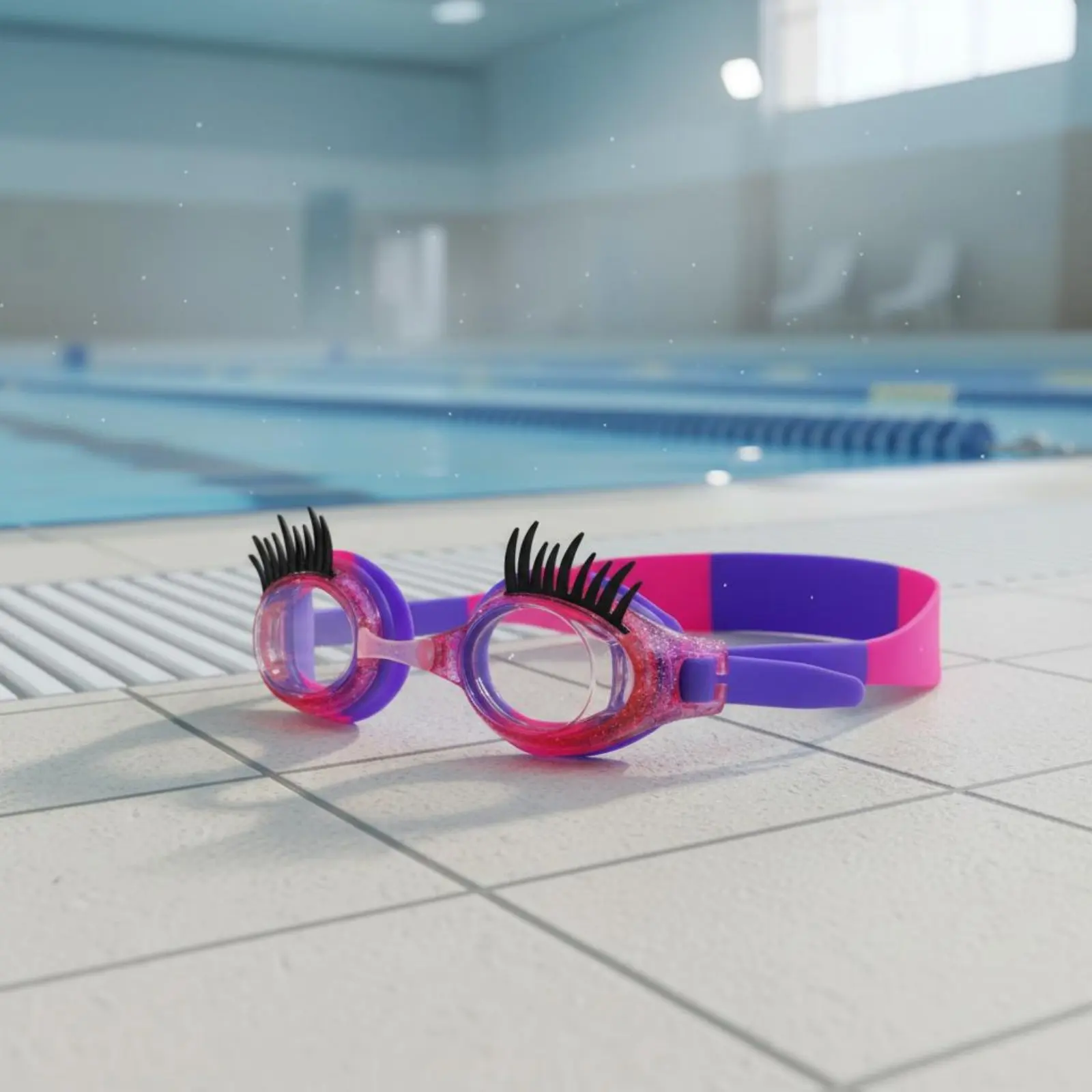 

Kids Eyelash Aquatic Goggles Anti-Fog Kids Aquatic Goggles Cartoon Swimming Glasses Waterproof Aquatic Activities Accessory