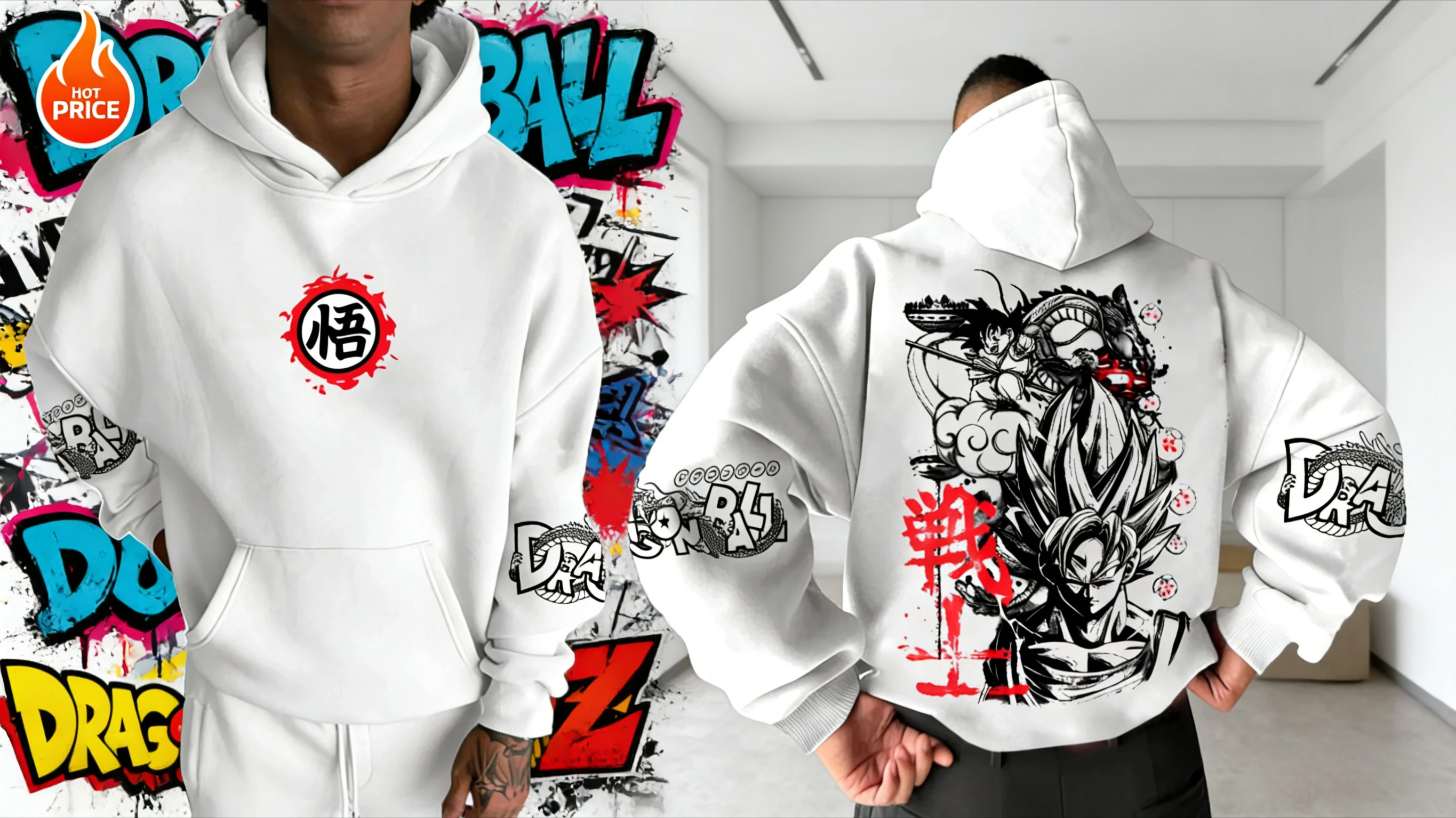 2026 Neue Herbst/Winter Dragon Ball 40. Jubiläum Son Goku 100% Baumwolle Anime Hoodie Übergröße Lässige Streetwear Unisex Y2k