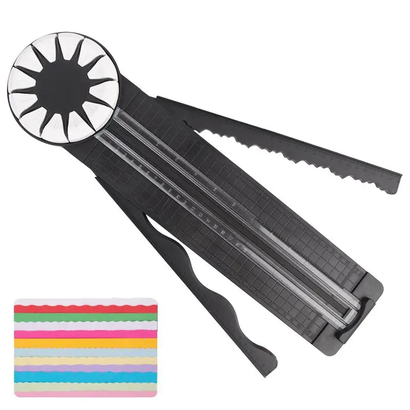 Scrapbook Paper Cutter 12 In 1 Craft Paper Edge Cutting Machine Wave Edges Paper Dial Trimmer Decorative Paper Cutting Tool For