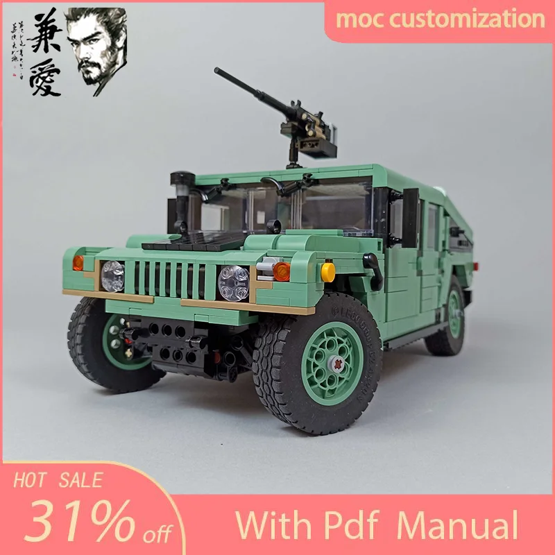 

1915PCS Moc-10317 Technical High-Tech Land Rovered Humvee Model Building Blocks Speed Vehicle Bricks Toys Kids Adult Gifts