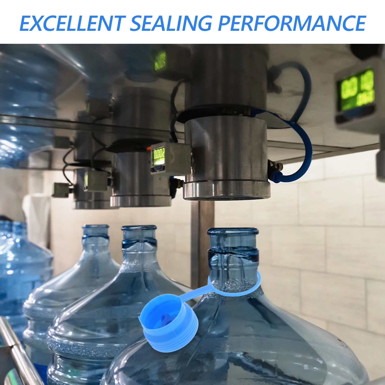 

5Pcs Silicone Water Jug Lids Reusable Non Spill Caps for 5 Gallon Buckets Home Outdoor Use Airtight Sealing Water Jug Caps