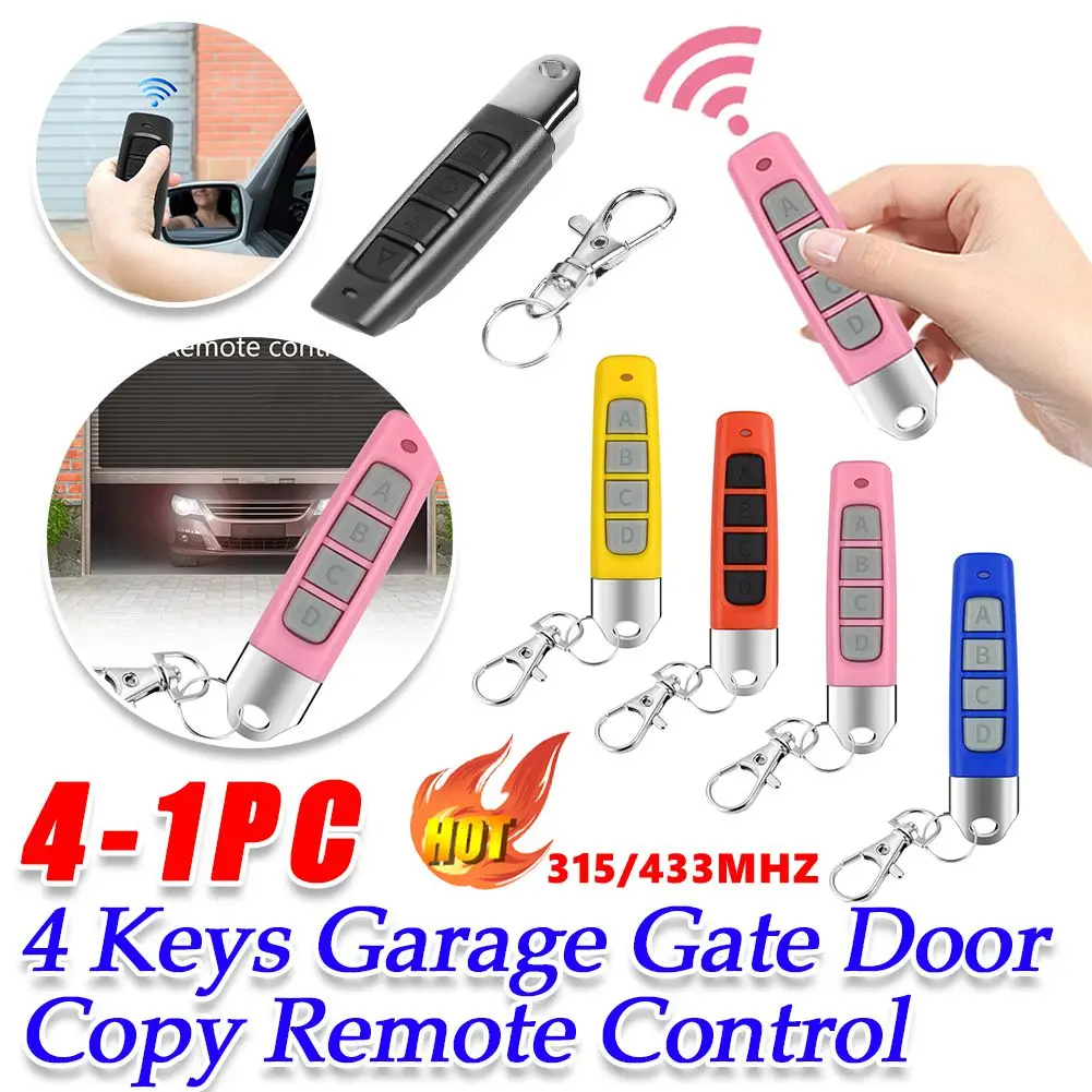 433/315MHZ Remote Control Duplicators Auto 4 Channe Code Garage Gate Door Opener Remote Control Duplicator Cloning Code Car Key