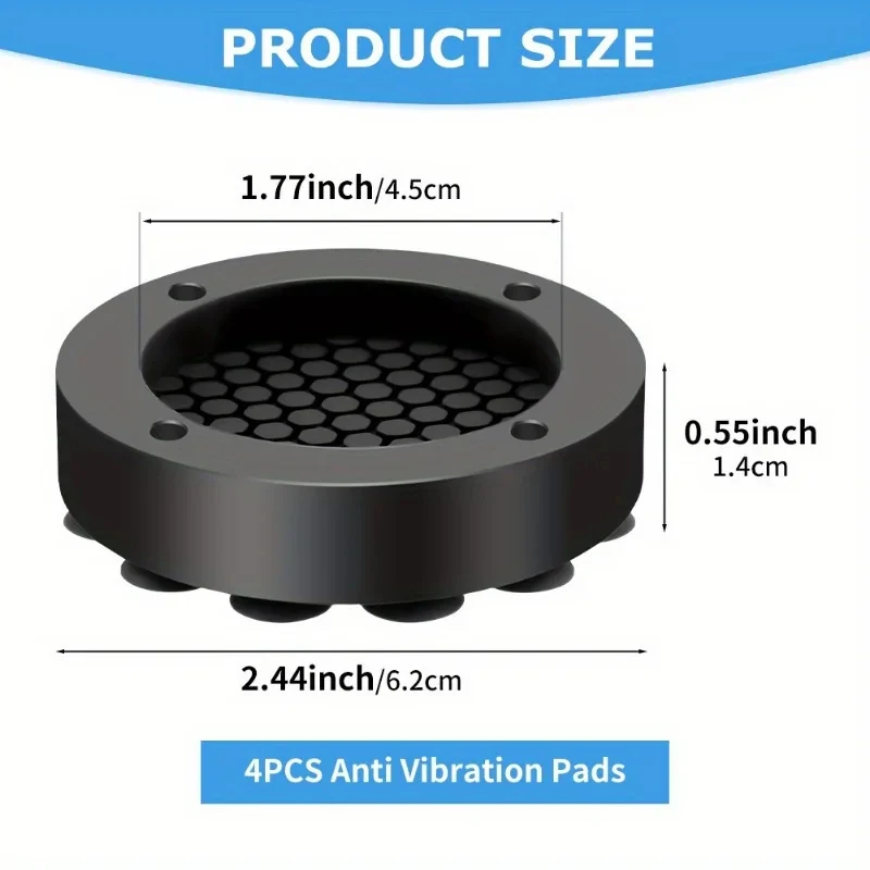4Pcs New Suctions Universal Anti Vibration Feet Pads Washing Machine Rubber Foot Mat Silent Refrigerator Foot Pad Lifting Base