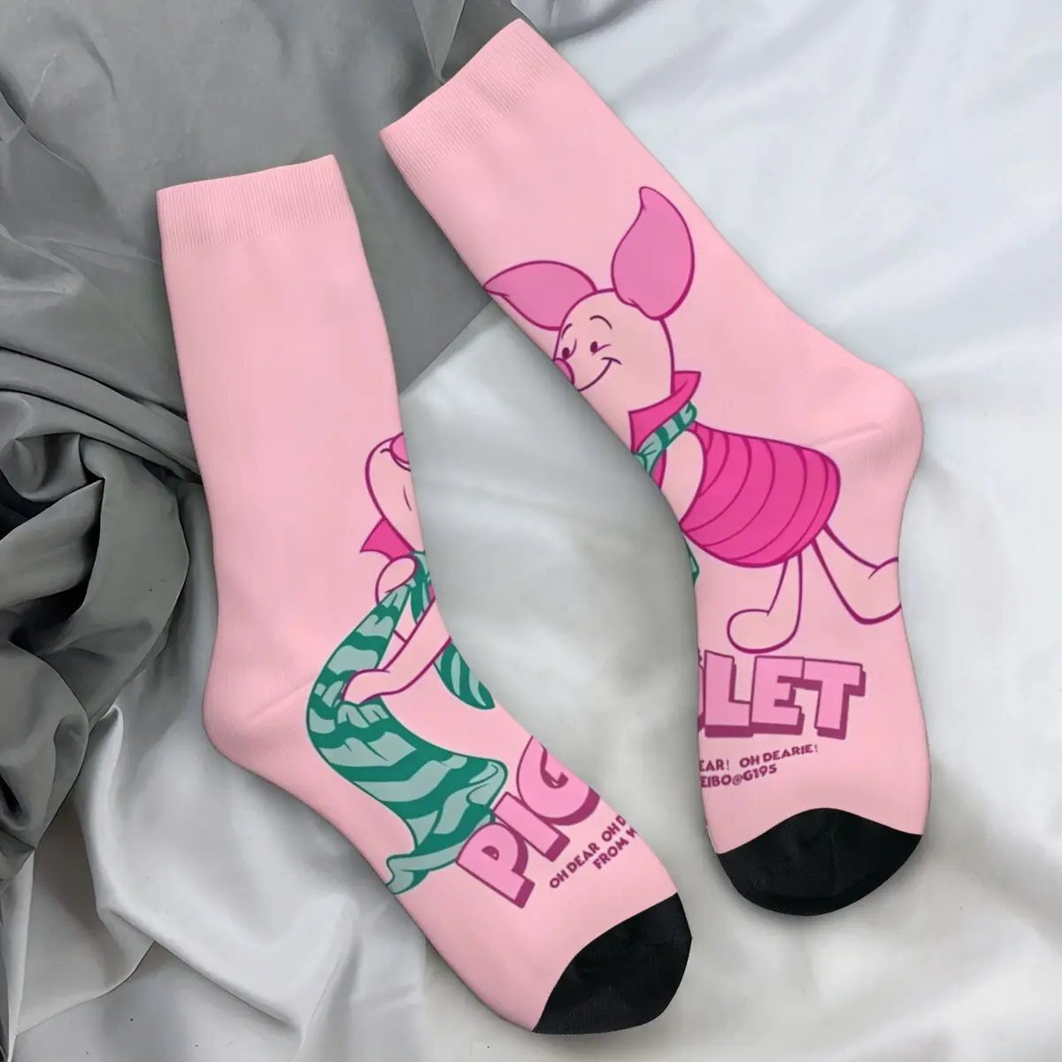 Piglet Cartoon Stockings Pattern Fashion Socks Autumn Anti Skid Socks Unisex Men Outdoor Sports High Quality Socks