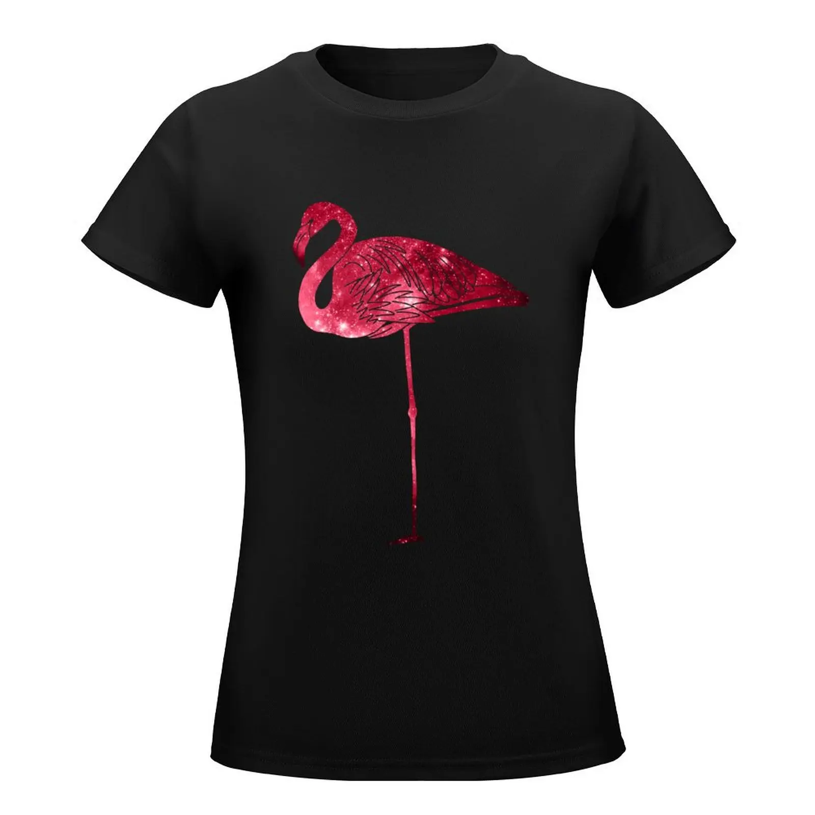 Flamingo T-Shirt animal print aesthetic clothes korean Women's clothes