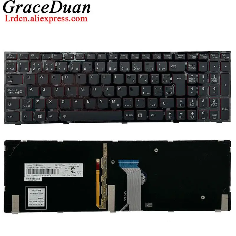 T4B9 for Lenovo Y500 Y510p Laptop Backlit Keyboard CFB Canadian French HU Hungarian TR Turkish 25205416 25205494 25205478