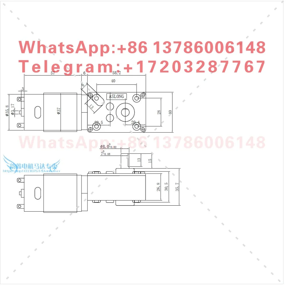 A58SW-555 DC deceleration motor, rolling shutter door deceleration large torque long life 12-24v with self-locking