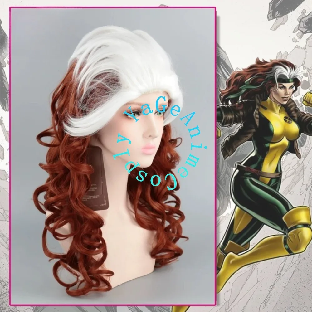 Animation anime Game Characters Cosplay Wig White Gradient Brown Long Curly Hair Style Character Costume Accessory