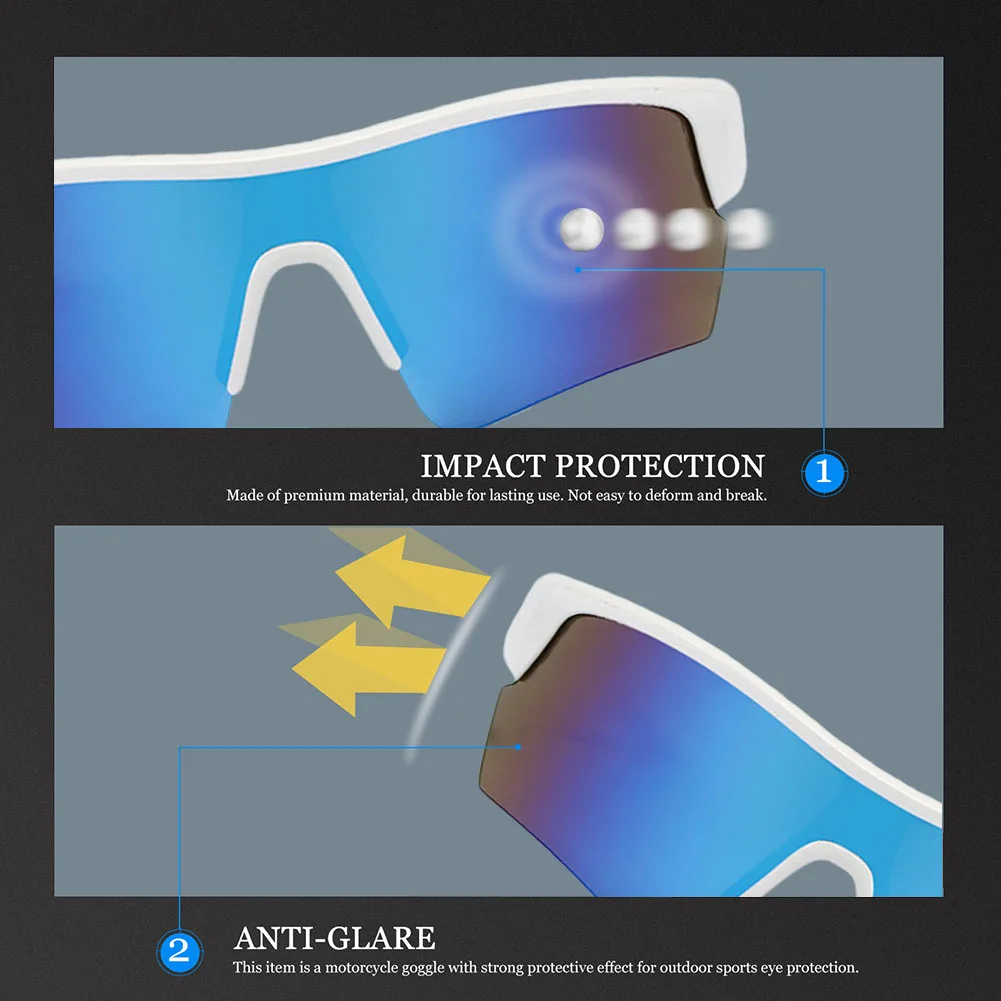 Fashionable UV400 Cycling Sunglasses Windproof Protection Sports Glasses With MTB Road Riding Protection Eyewear Accessories